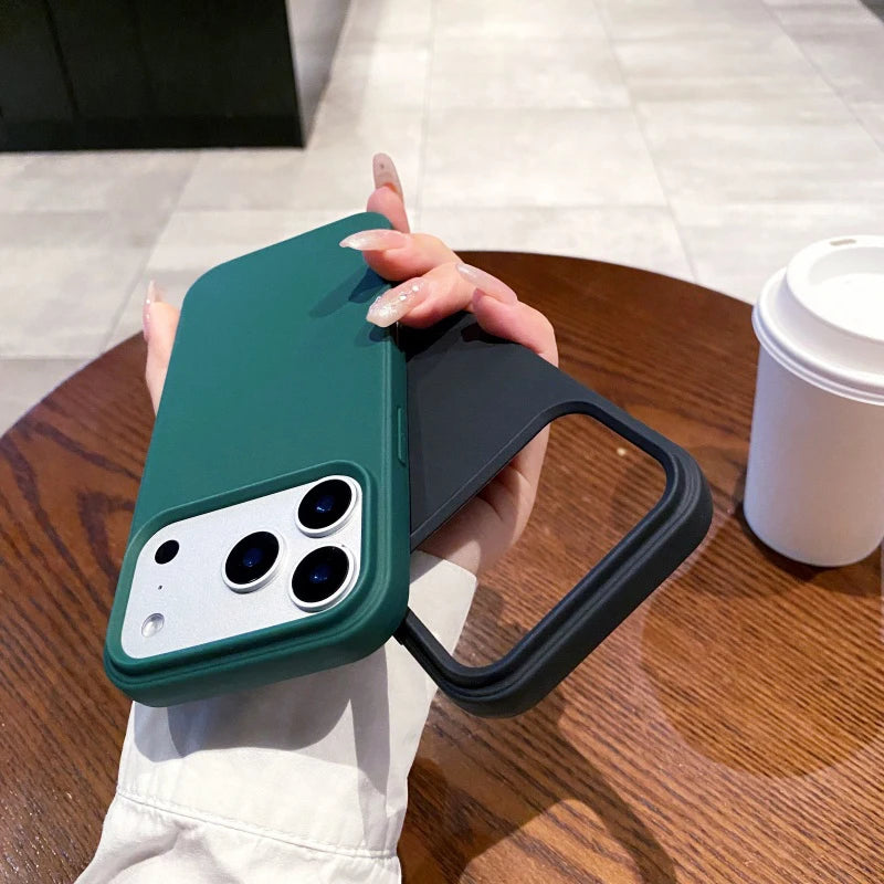 Matte Silicone Case for iPhone — Soft TPU Candy Color Cover