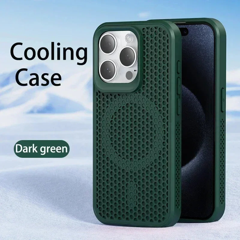 Cooling Heat Dissipation Phone Case for iPhone 17 / 16 / 15 / 14 / 13 / 12 / 11 Series | MagSafe Compatible