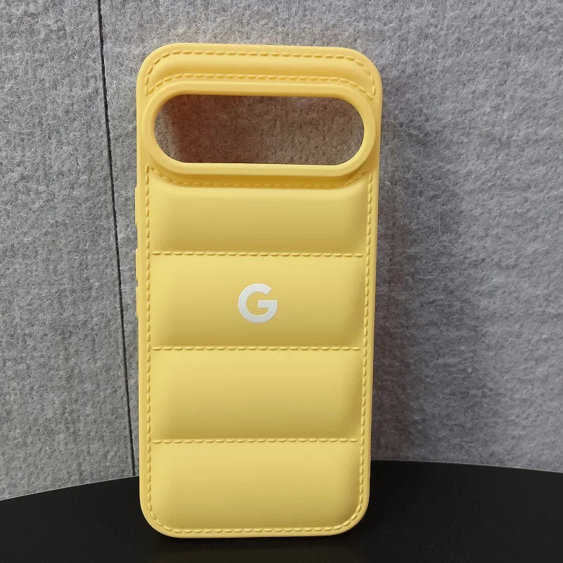 Liquid Silicone Down Jacket Case with Kickstand for Google Pixel