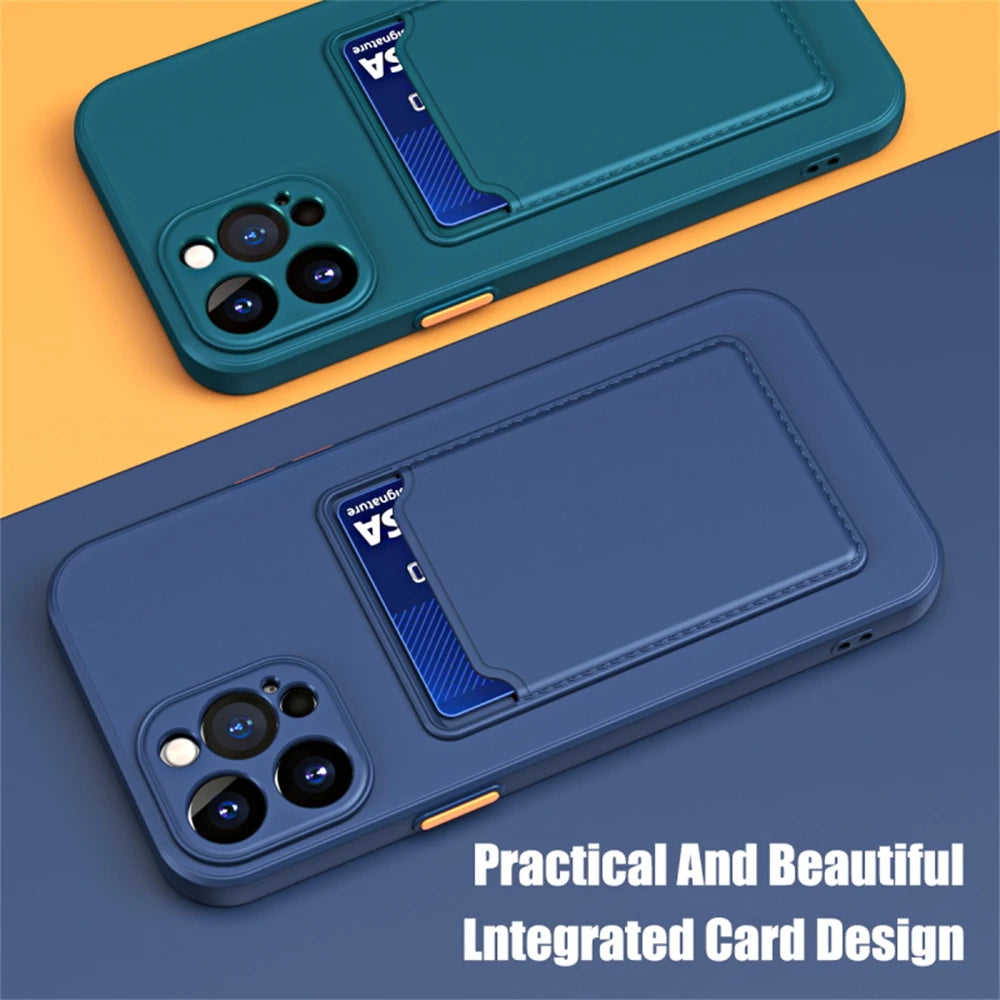 iPhone Wallet Case – Silicone Card Slot Cover