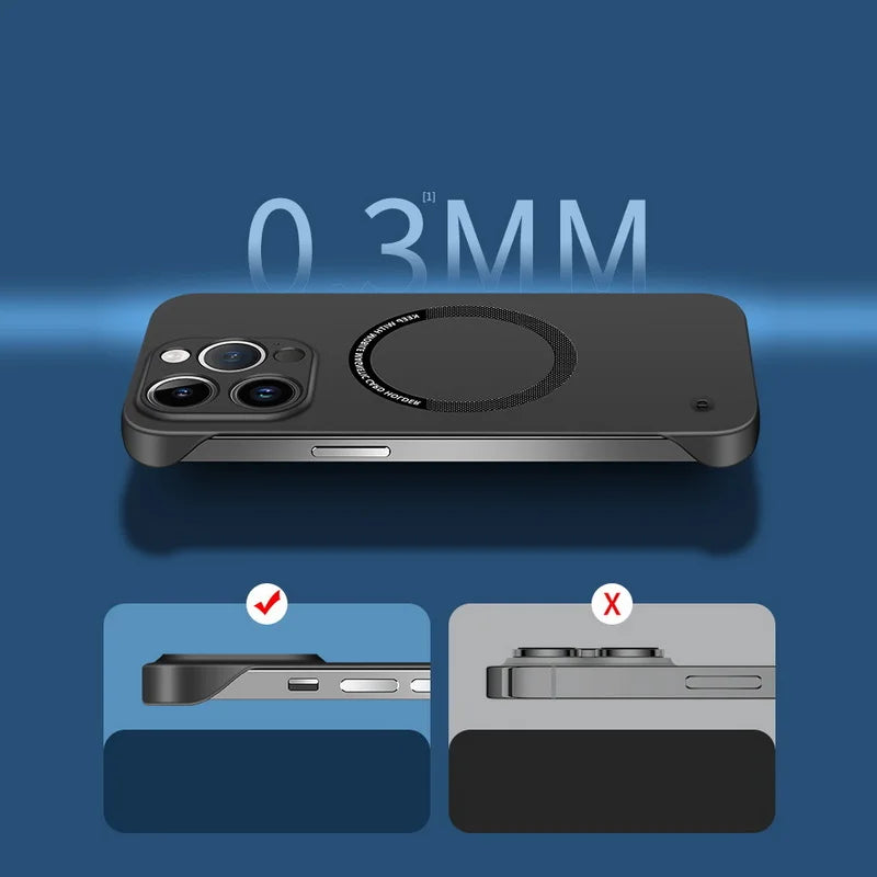 Matte PC Magnetic Case for iPhone