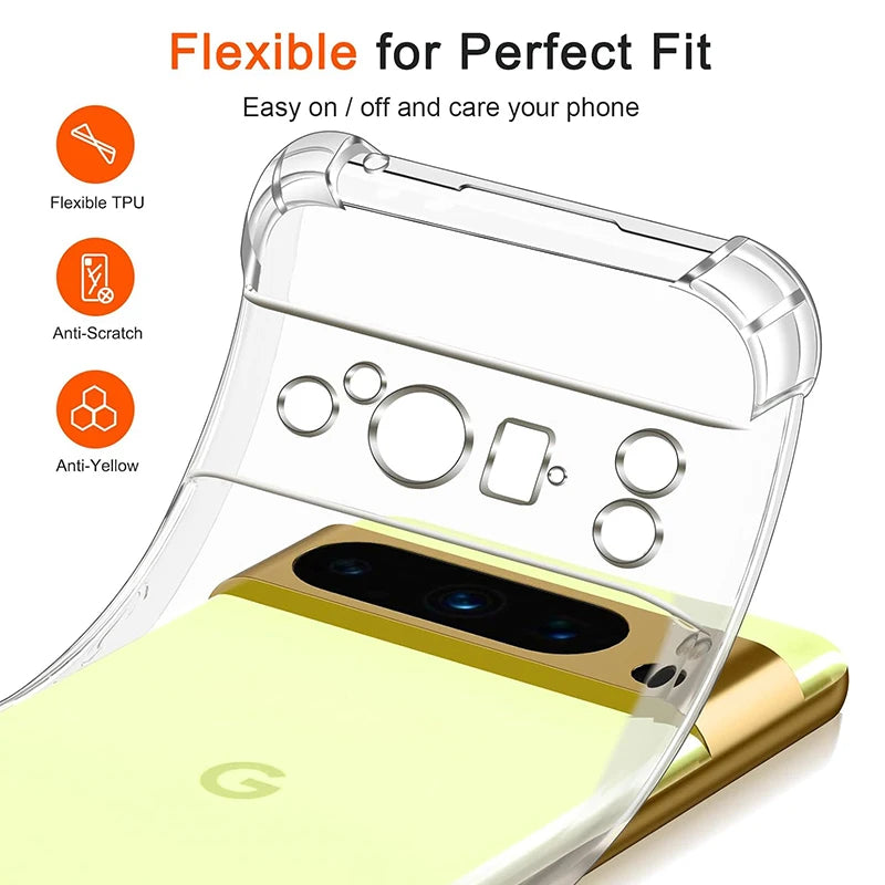 Transparent Silicone Airbag Bumper Case for Google Pixel