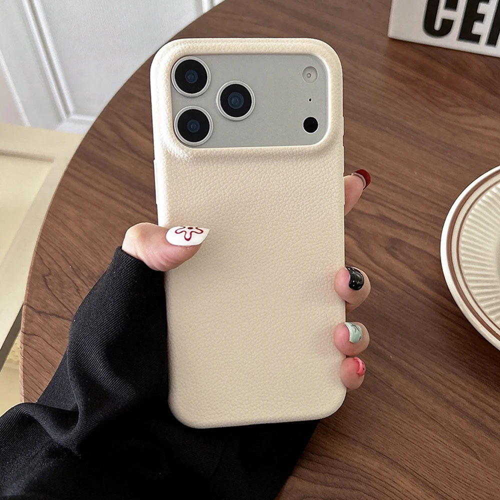 Leather Texture Soft TPU Case for iPhone