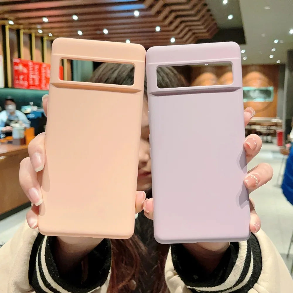 Soft Silicone Case for Google Pixel — Solid Color Matte Slim Cover
