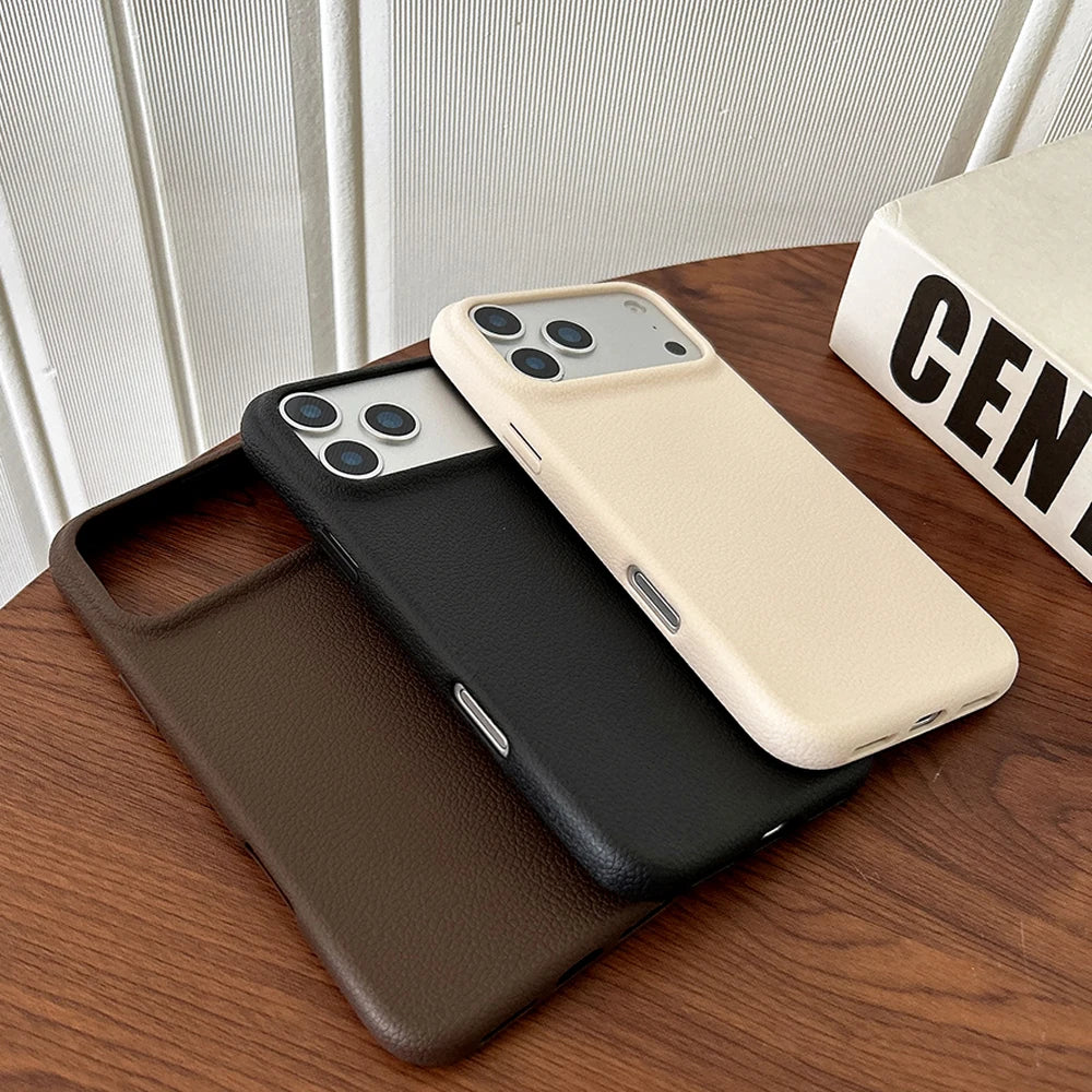 Leather Texture Soft TPU Case for iPhone
