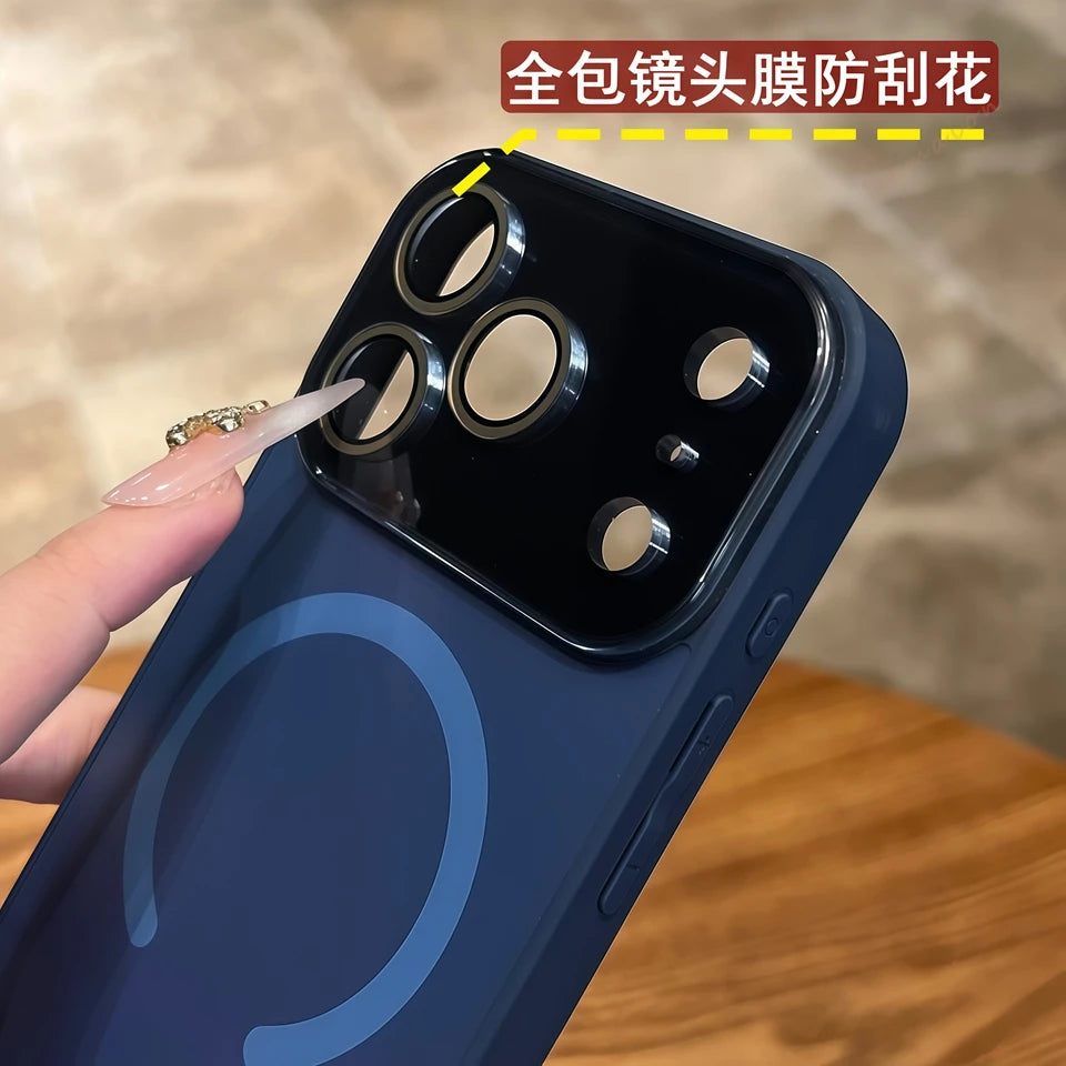 Magnetic MagSafe Phone Case for iPhone 12 13 14 15 16 17 / Pro / Pro Max / Air — Matte Shockproof Silicone Cover
