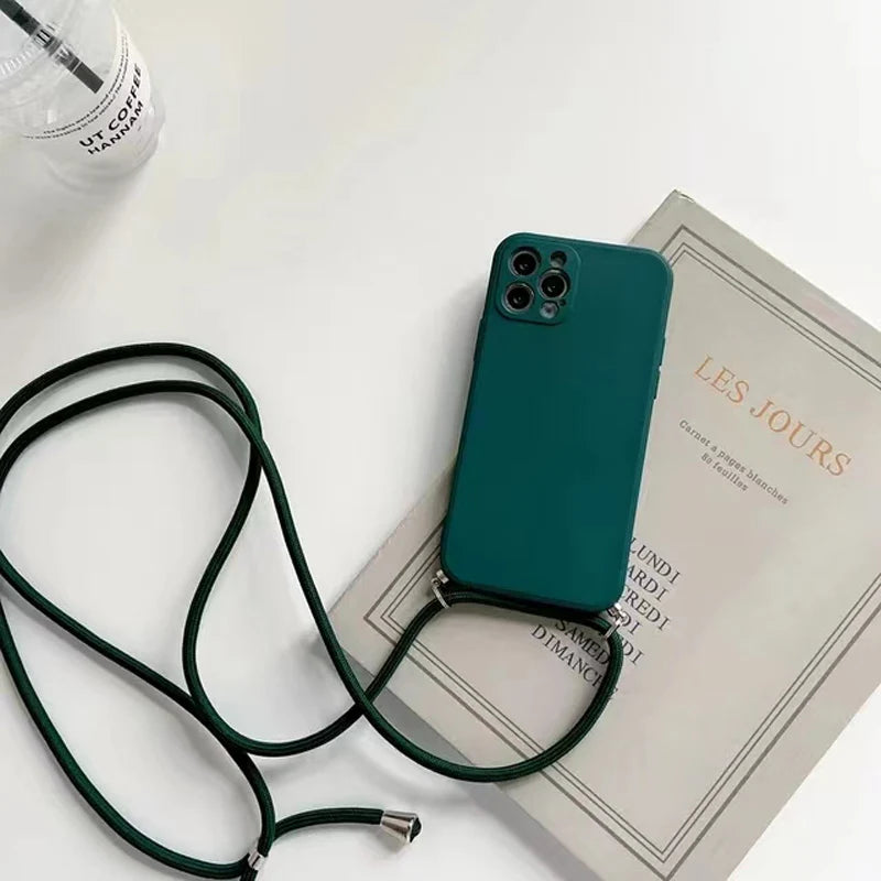 Crossbody Lanyard Silicone Case for Google Pixel 5 / 6 / 6A / 6 Pro / 7 / 7A / 7 Pro / 8 / 8A / 8 Pro / 9 / 9A / 9 Pro / 9 Pro XL / 10 / 10A / 10 Pro / 10 Pro XL