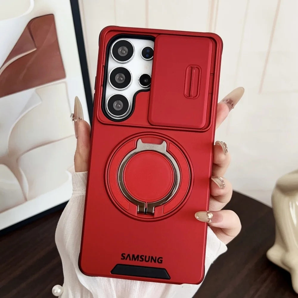 Military Armor Magnetic Stand Case — Samsung Galaxy S & A Series