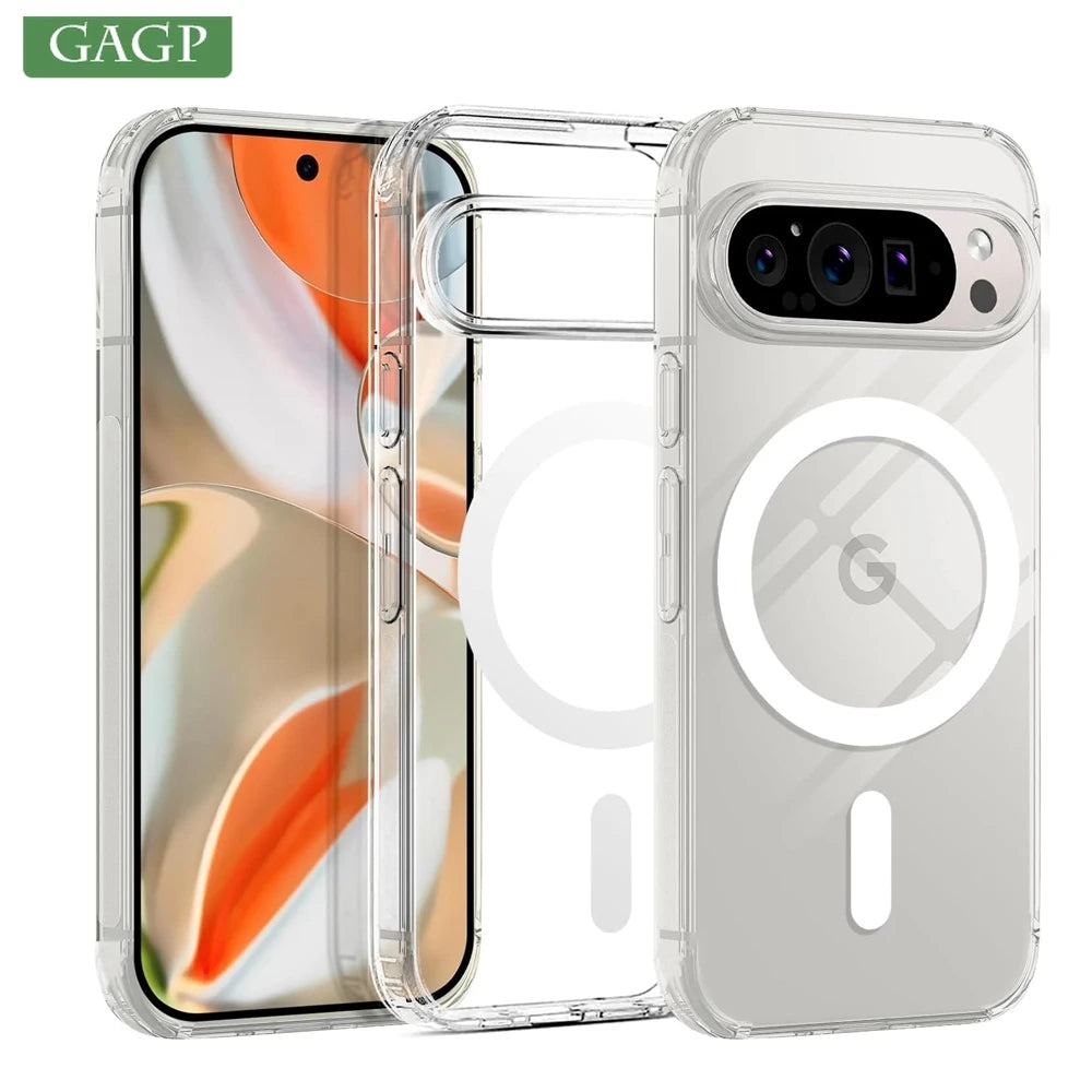 Clear Transparent MagSafe Case for Google Pixel 6–10 Series