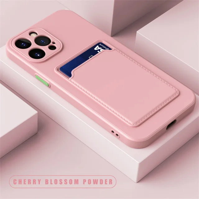 iPhone Wallet Case – Silicone Card Slot Cover