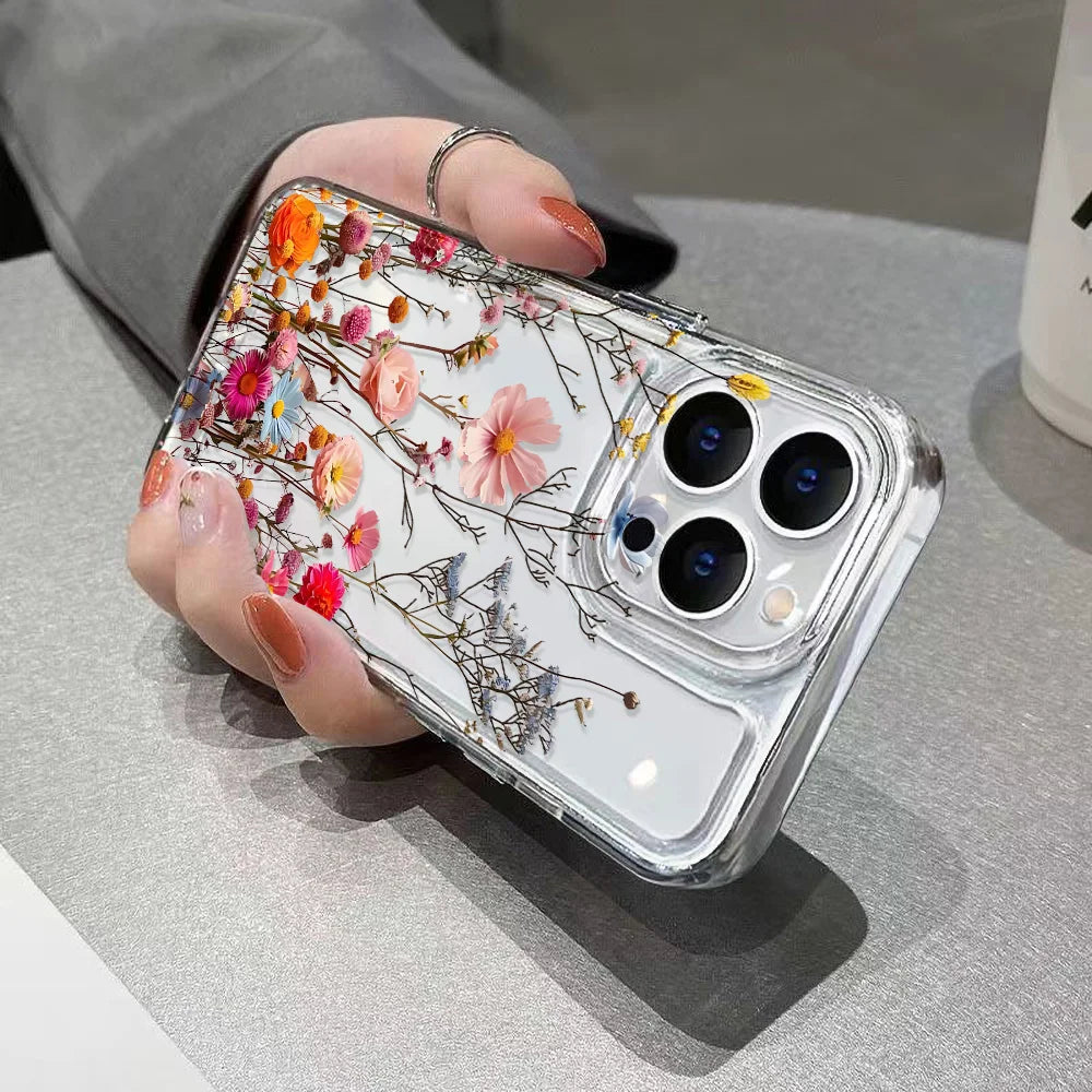 Clear Floral Samsung Galaxy Case – Shockproof Silicone Flower Cover