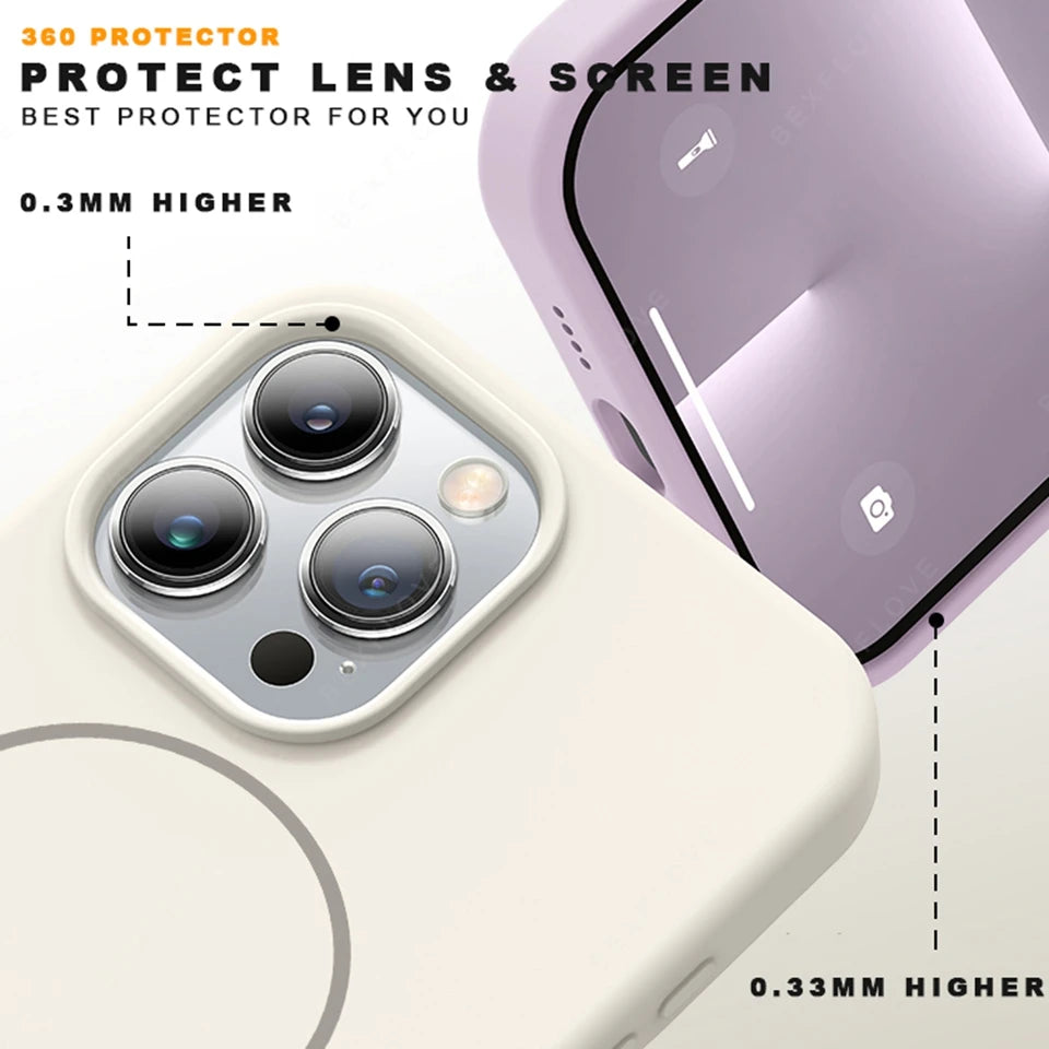 MagSafe Silicone iPhone Case with Lanyard | iPhone 11–16 Pro Max