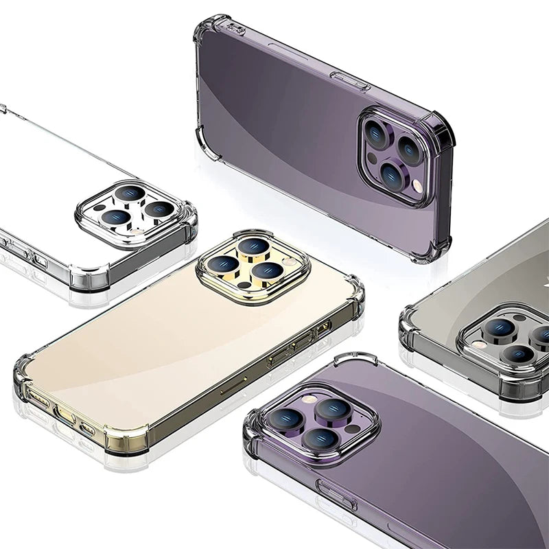 iPhone Clear Silicone Case – Shockproof Transparent Cover