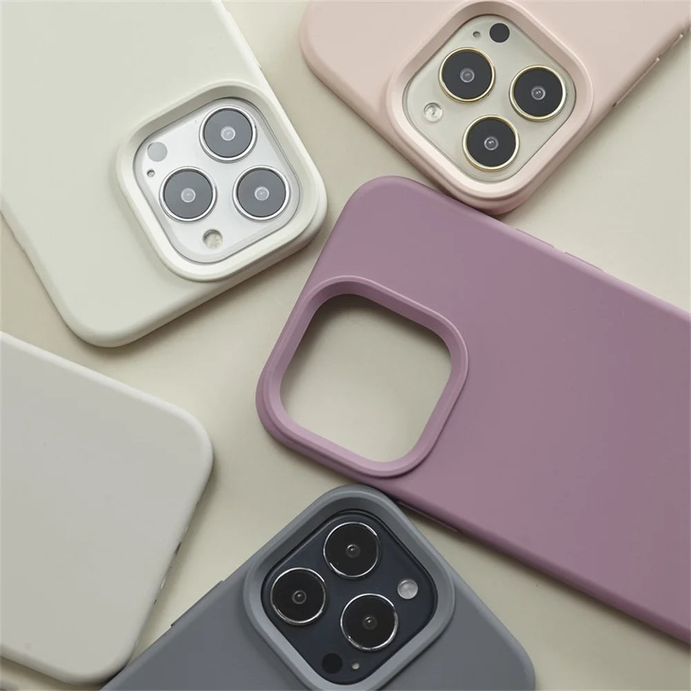Luxury Liquid Silicone Case for iPhone 17 / 16 / 15 / 14 / 13 / 12 / 11 / X / XR / 8 / 7 Series – Shockproof Full Coverage