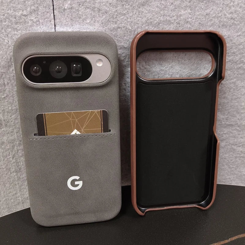 Luxury Sheepskin Leather Wallet Case for Google Pixel with Card Pocket