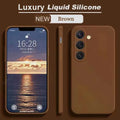 Liquid Silicone Case for Samsung Galaxy S23 / S24 / S25 / S26 Series – Camera Lens Protection, Soft Full Cover