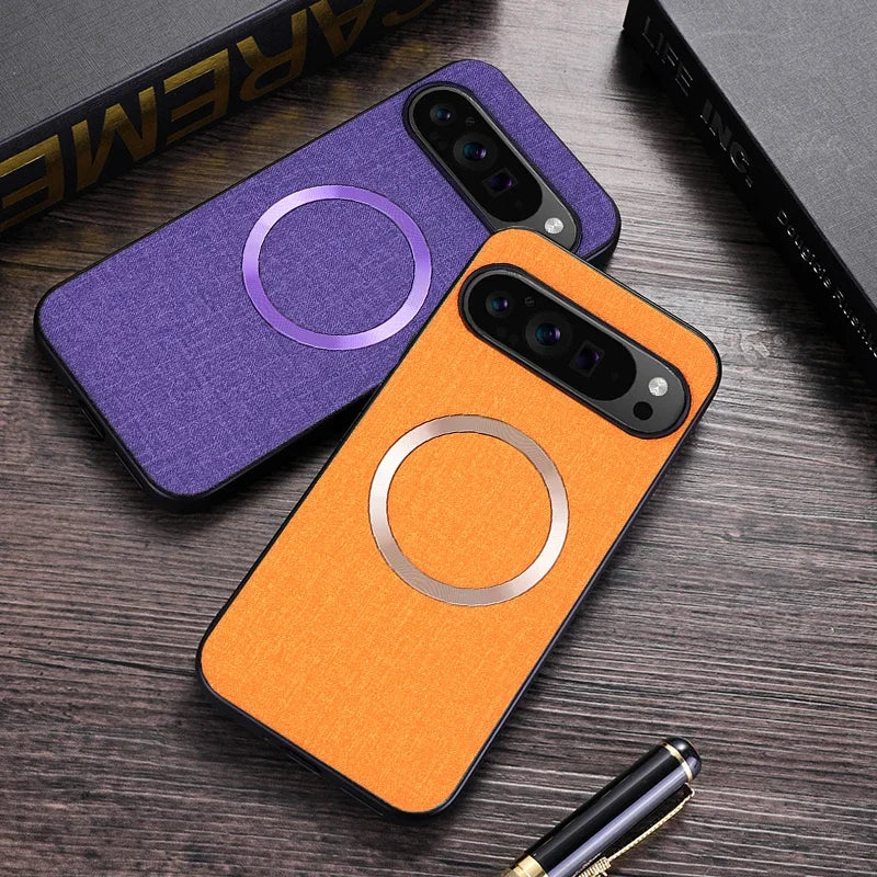 Fabric Cloth MagSafe-Compatible Case for Google Pixel 6–11 Series