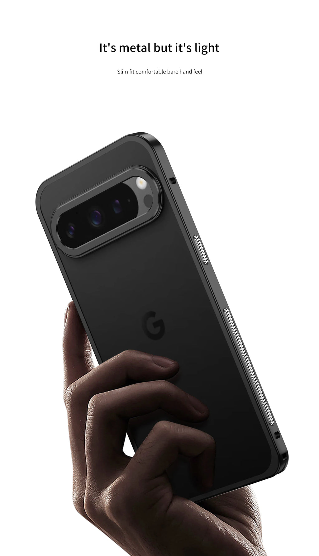 Aviation Aluminum Alloy Bumper Case for Google Pixel 10 / 9 / 8 / 7 Series with Metal Lens Cover