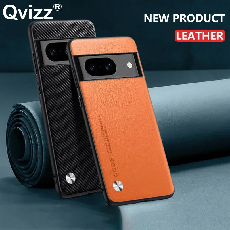 Carbon Fiber Leather & Silicone Case for Google Pixel