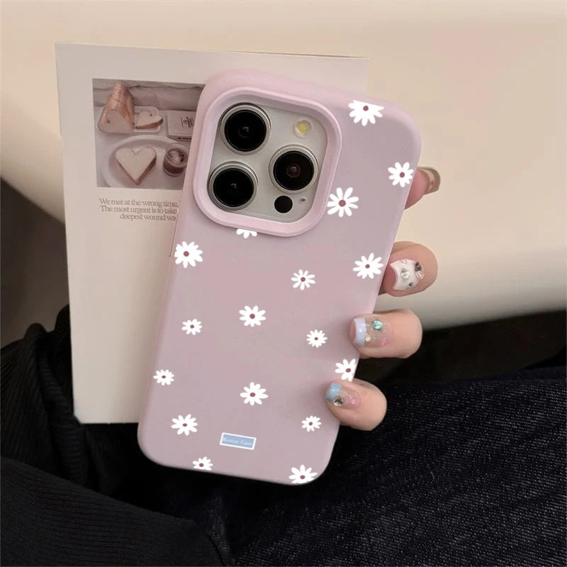 Daisy Floral Silicone iPhone Case