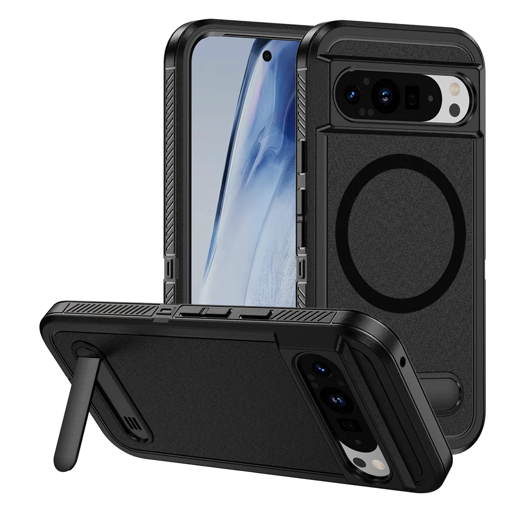 Luxury Folding Stand Magnetic Armour Case for Google Pixel 8 / 8A / 8 Pro / 9 / 9 Pro / 9 Pro XL