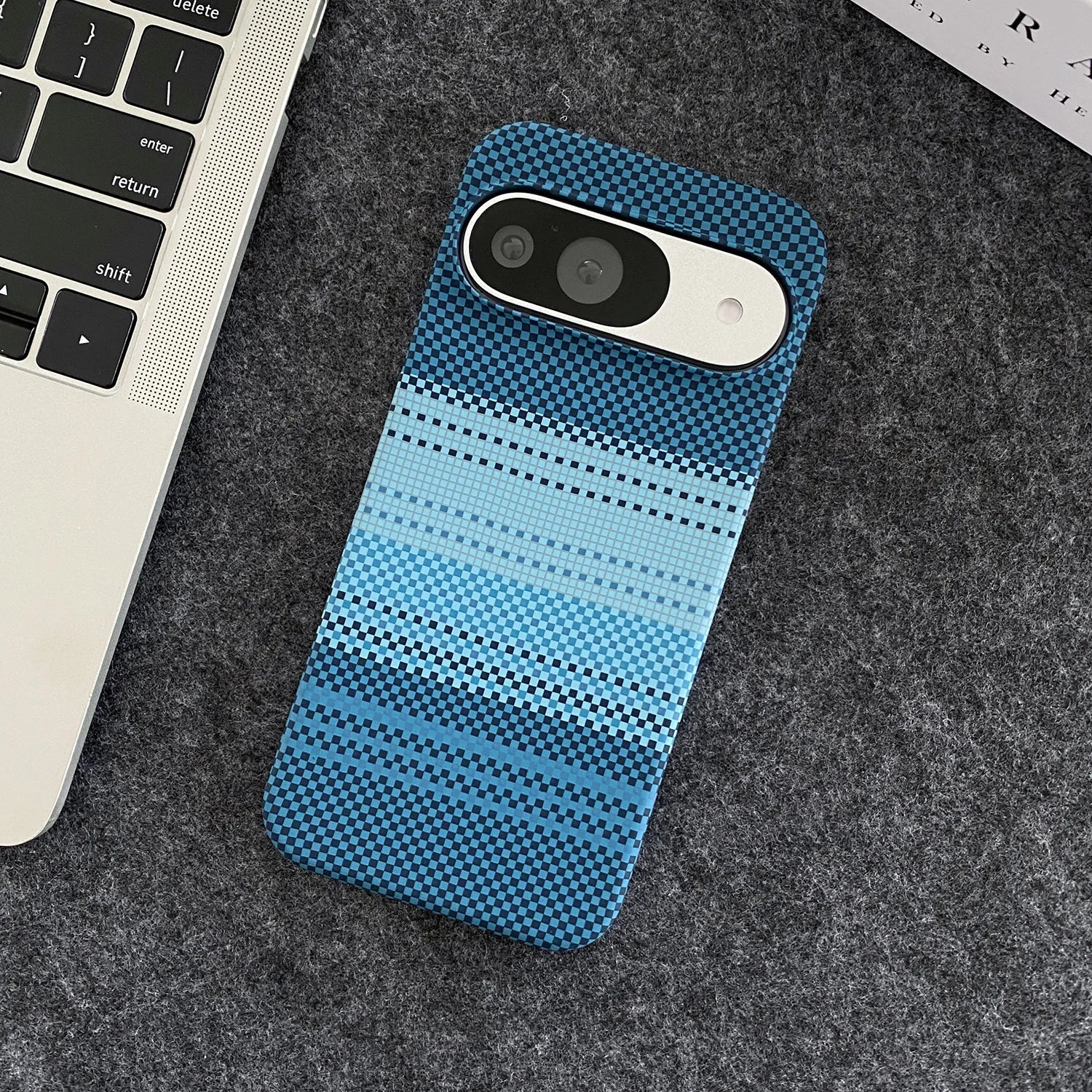 Carbon Fiber Kevlar Texture Case for Google Pixel — Hard PC Bumper Cover