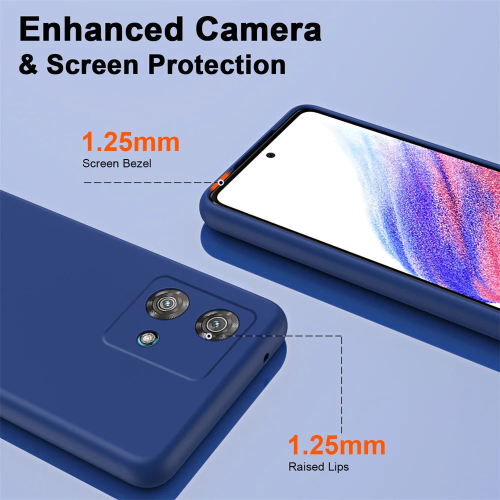 Skin-Feel Liquid Silicone Case for Motorola Moto G32 / G34 / G35 / G54 / G84 5G & Edge 30 / 40 / 50 NEO / Pro / Fusion
