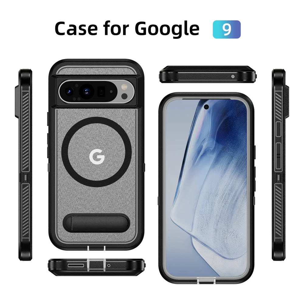 Luxury Folding Stand Magnetic Armour Case for Google Pixel 8 / 8A / 8 Pro / 9 / 9 Pro / 9 Pro XL