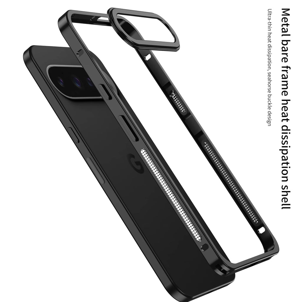 Aviation Aluminum Alloy Bumper Case for Google Pixel 10 / 9 / 8 / 7 Series with Metal Lens Cover