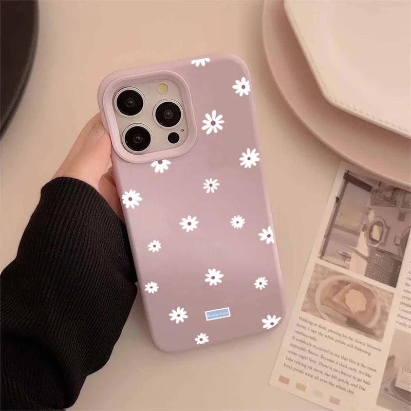 Daisy Floral Silicone iPhone Case