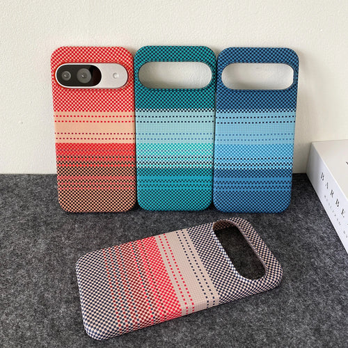Carbon Fiber Kevlar Texture Case for Google Pixel — Hard PC Bumper Cover
