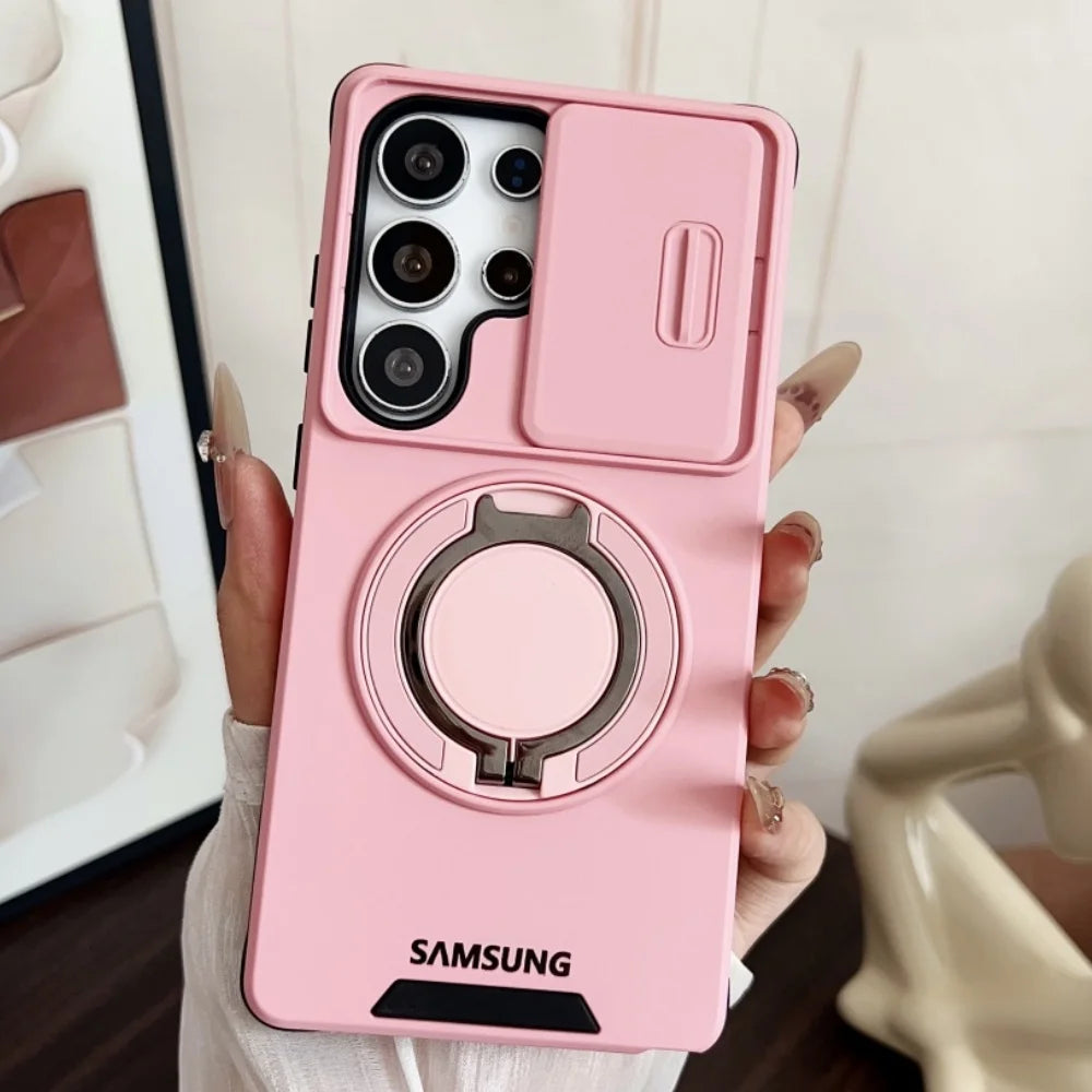 Military Armor Magnetic Stand Case — Samsung Galaxy S & A Series