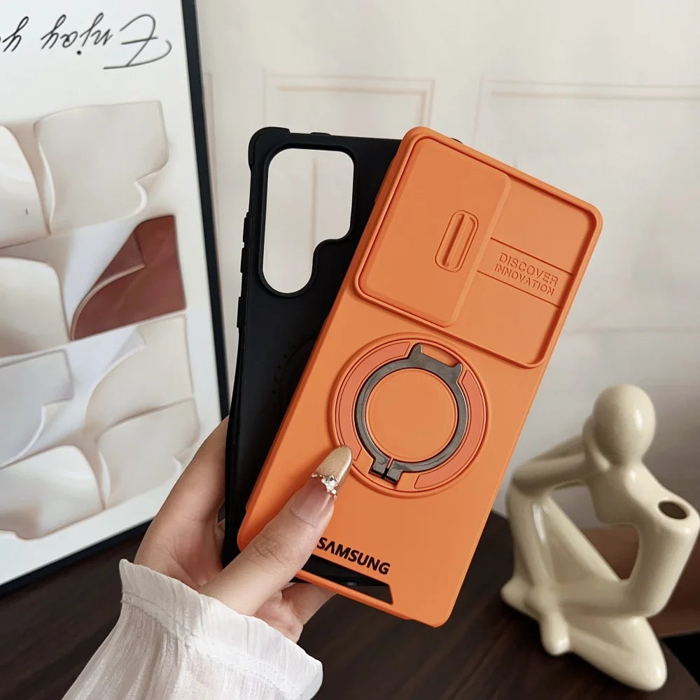 Military Armor Magnetic Stand Case — Samsung Galaxy S & A Series