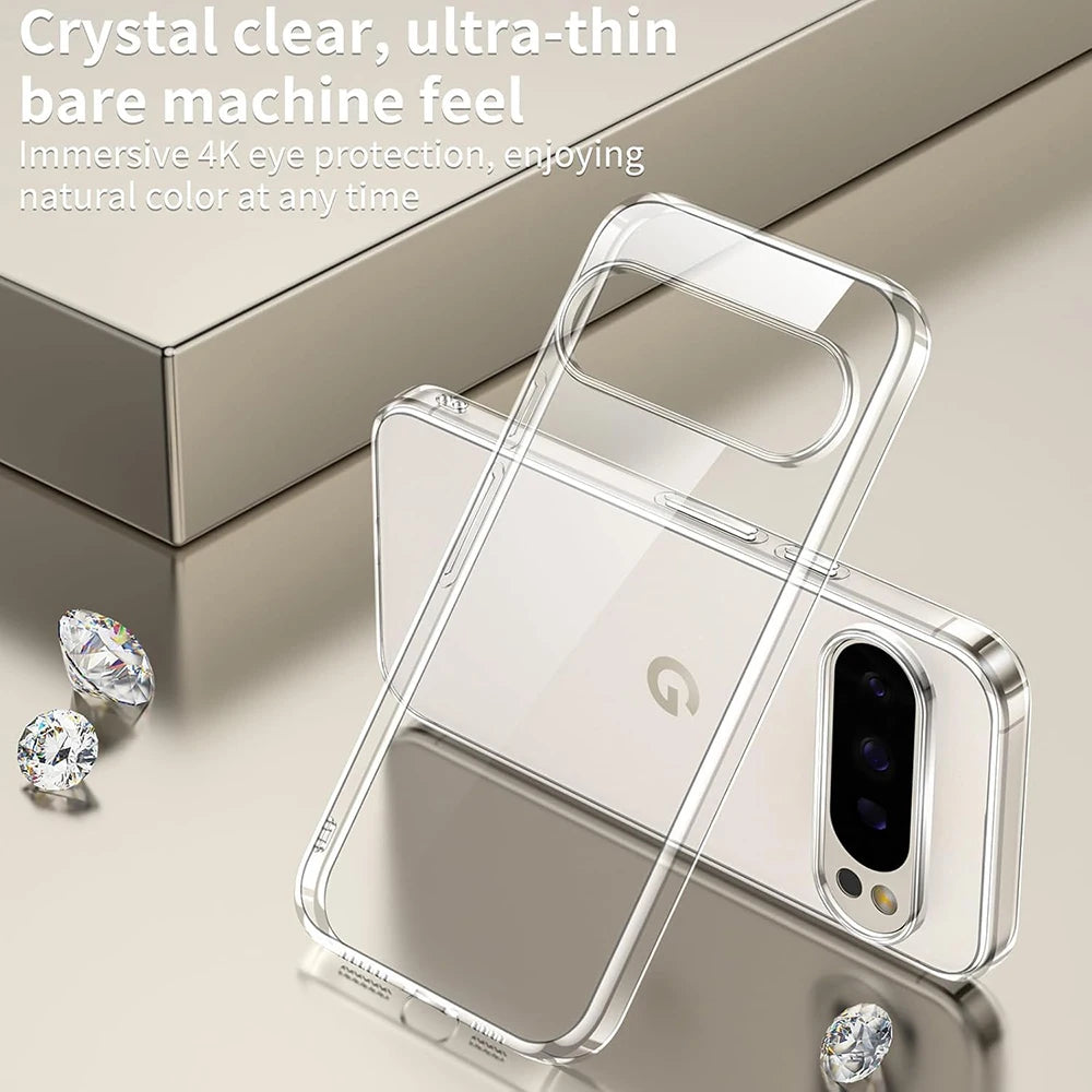 Ultra Thin Clear Silicone Case for Google Pixel 6 / 6A / 6 Pro / 7 / 7A / 7 Pro / 8 / 8A / 8 Pro / 9 / 9A / 9 Pro / 9 Pro XL