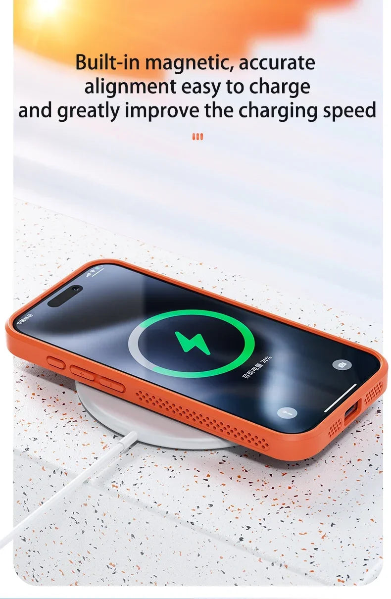 Cooling Heat Dissipation Phone Case for iPhone 17 / 16 / 15 / 14 / 13 / 12 / 11 Series | MagSafe Compatible