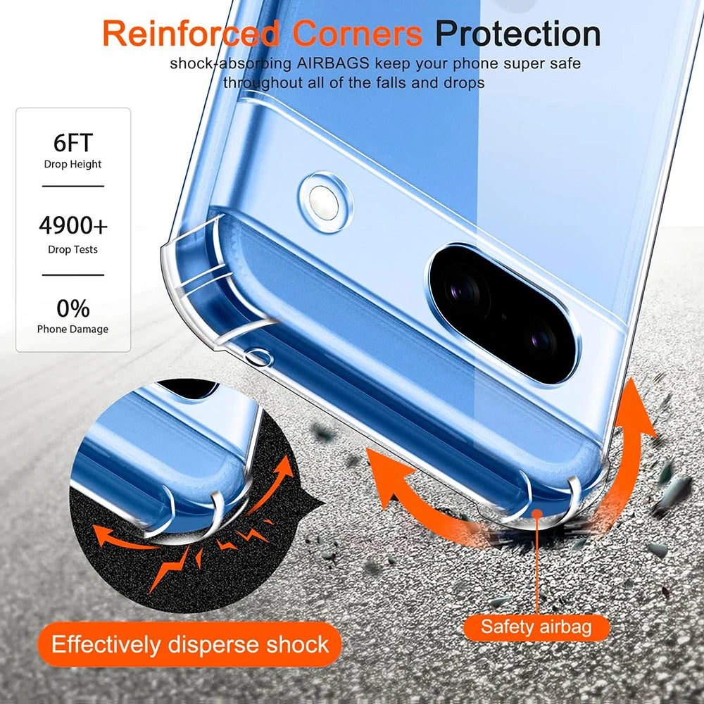 Clear Shockproof Case for Google Pixel 9 / 8 / 7 / 6 Series