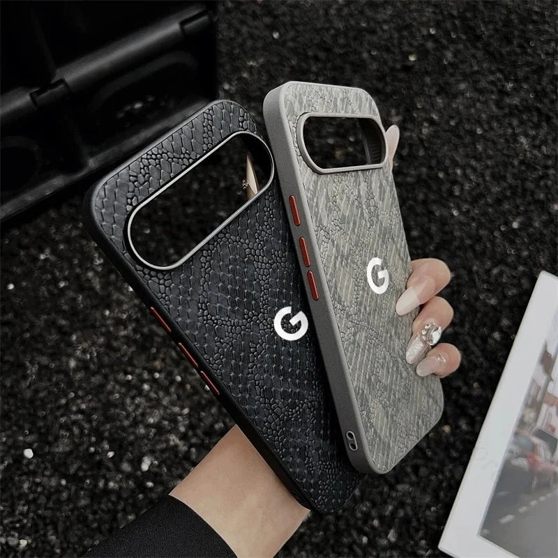 Snake Leather Texture Case for Google Pixel — Soft TPU Shockproof Cover