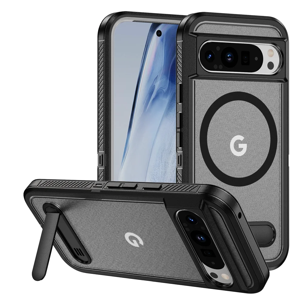 Luxury Folding Stand Magnetic Armour Case for Google Pixel 8 / 8A / 8 Pro / 9 / 9 Pro / 9 Pro XL