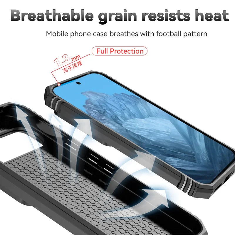Armor Magnetic Ring Bracket Case for Google Pixel 6–10 Pro XL