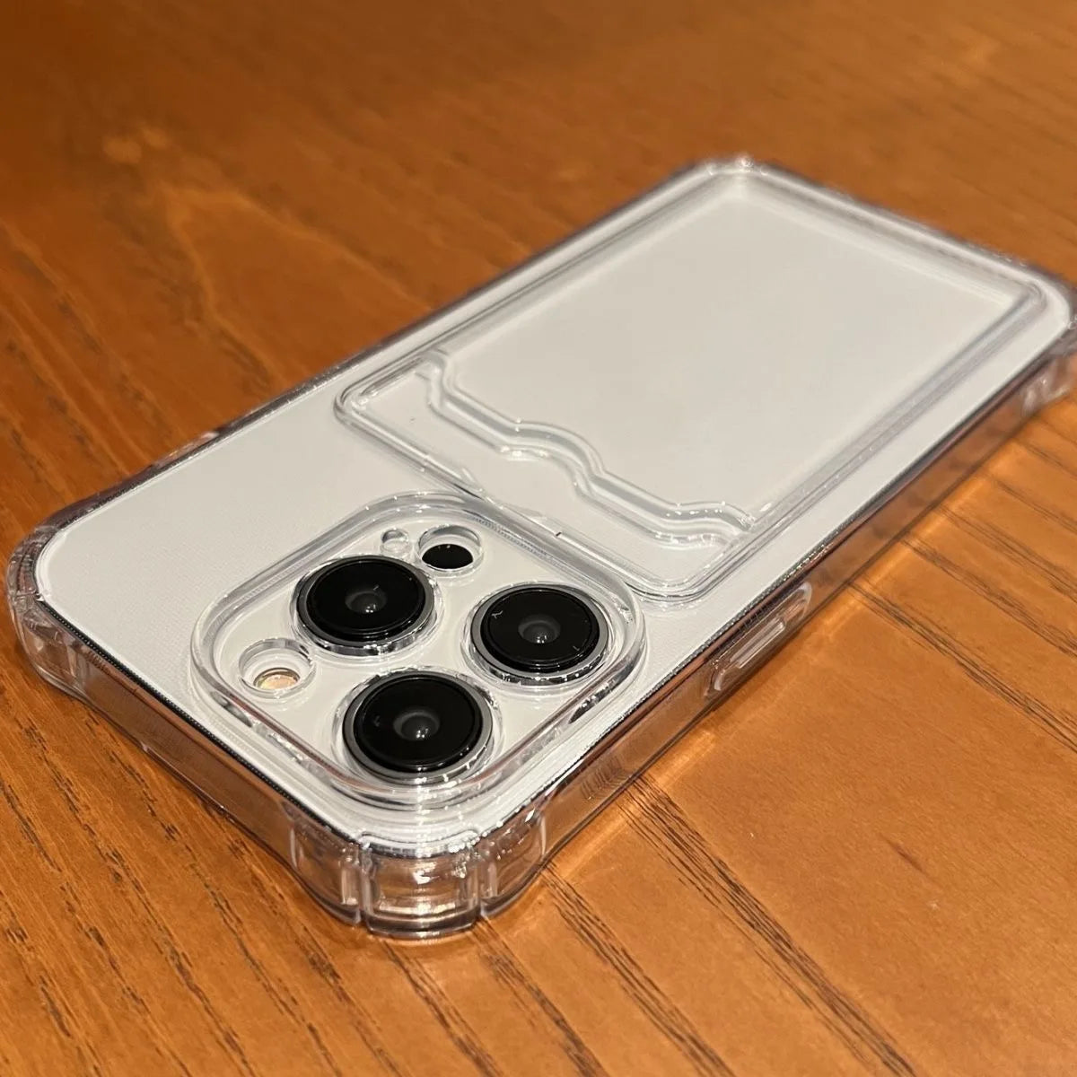Clear Card Holder Case — iPhone 11–17 Series