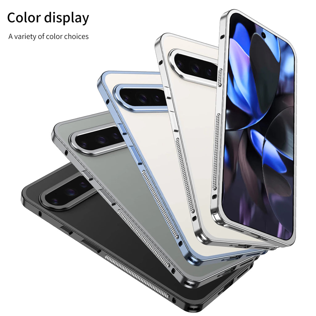 Aviation Aluminum Alloy Bumper Case for Google Pixel 10 / 9 / 8 / 7 Series with Metal Lens Cover