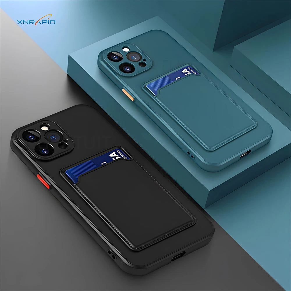 iPhone Wallet Case – Silicone Card Slot Cover