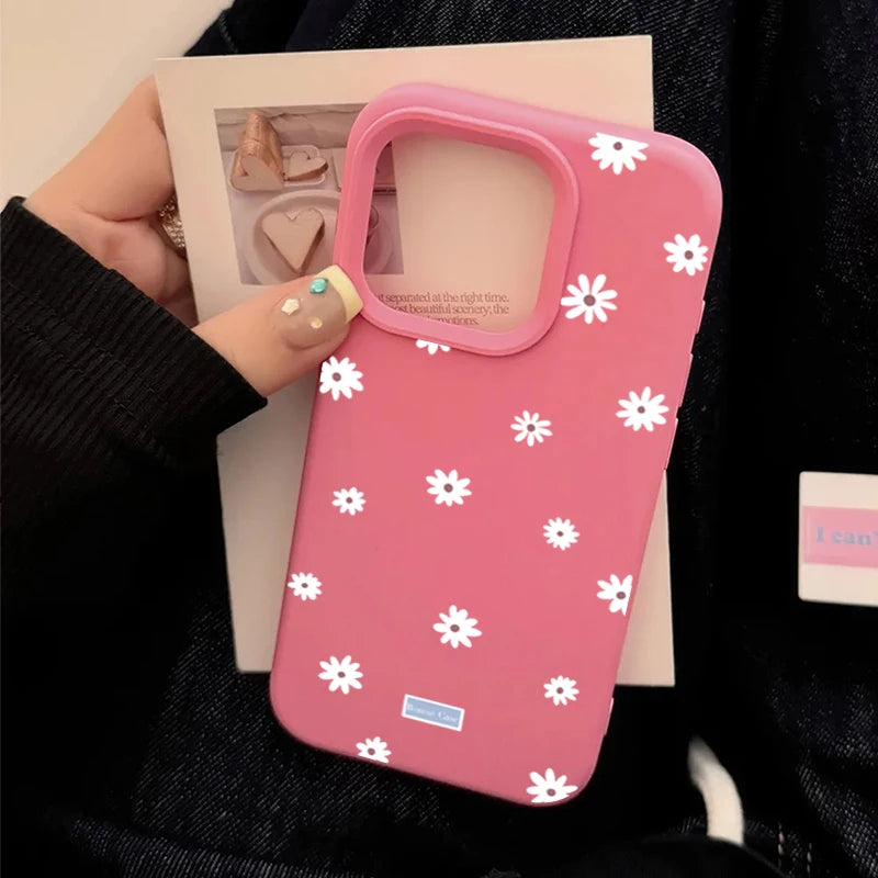 Daisy Floral Silicone iPhone Case