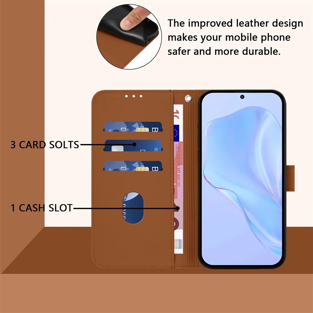 Magnetic Flip Leather Wallet Case – Google Pixel 6 / 7 / 8 / 9 / 10 Series