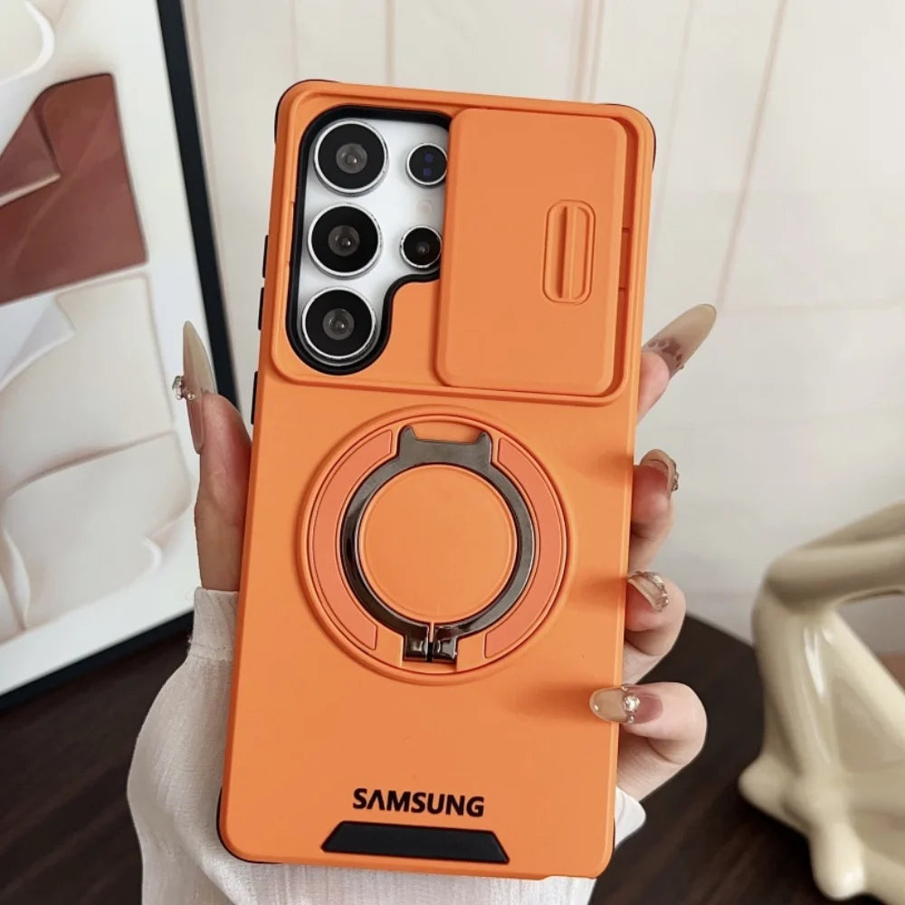 Military Armor Magnetic Stand Case — Samsung Galaxy S & A Series