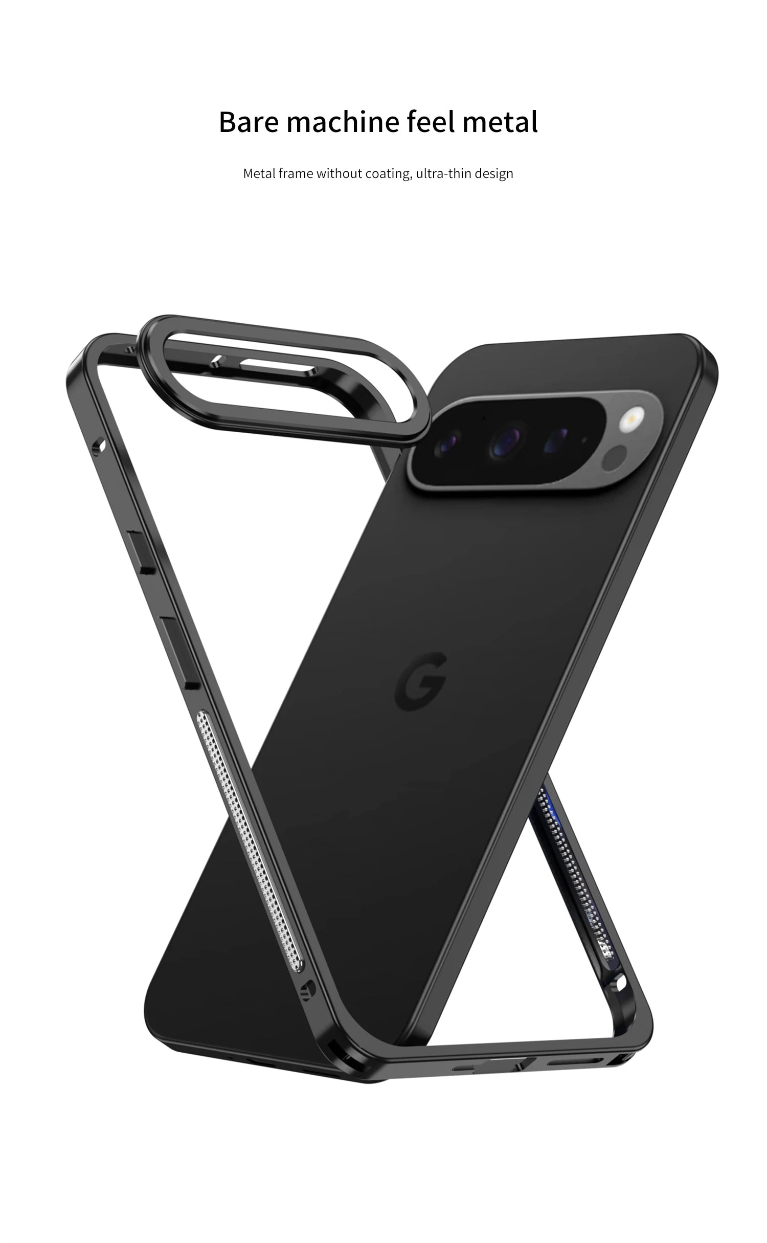 Aviation Aluminum Alloy Bumper Case for Google Pixel 10 / 9 / 8 / 7 Series with Metal Lens Cover