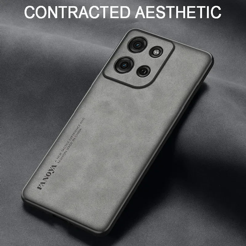 Luxury Sheepskin Leather Case for Motorola Edge Series