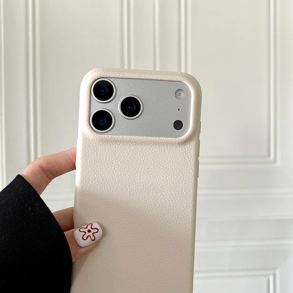 Leather Texture Soft TPU Case for iPhone