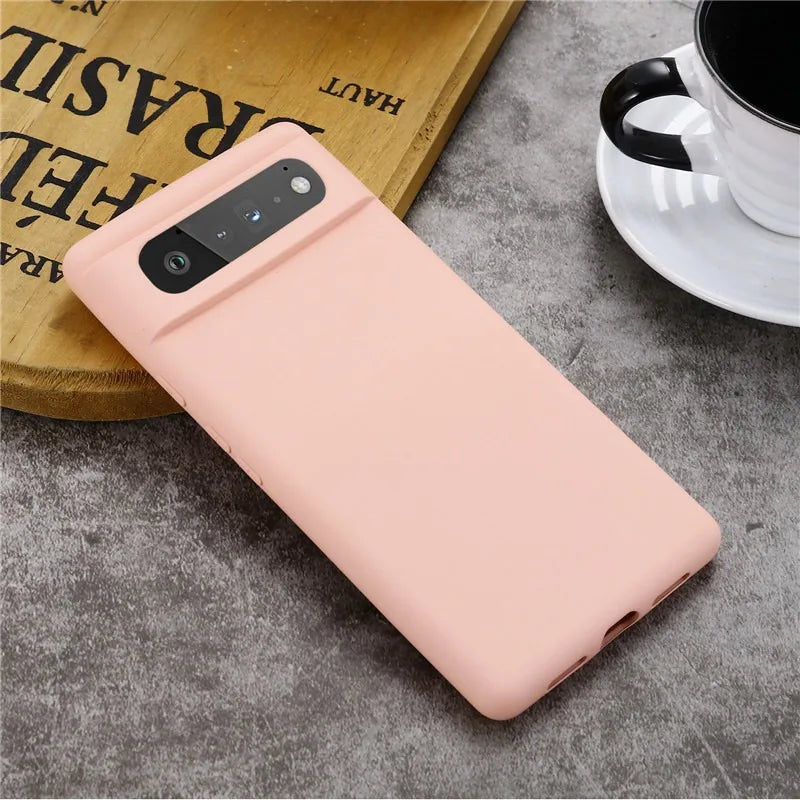 Soft Silicone Case for Google Pixel — Solid Color Matte Slim Cover