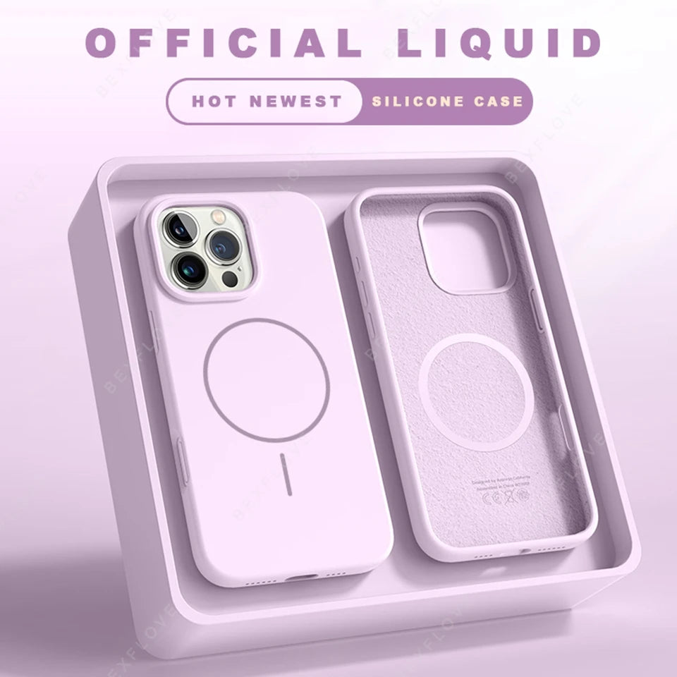 MagSafe Silicone iPhone Case with Lanyard | iPhone 11–16 Pro Max